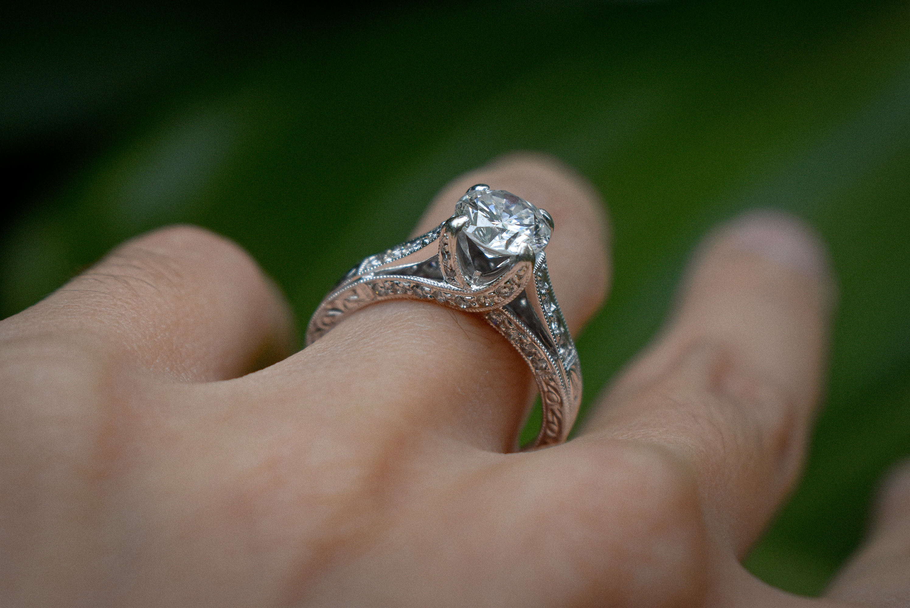 Diamond Solitaire  Engagement Ring